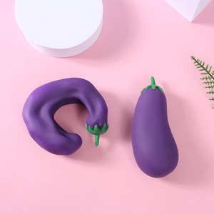 Légumes simulés remplis de sable pour soulager le stress, jouets pour enfants et adultes pour diffuser la musique d'aubergine et de Lala - Product Image 1