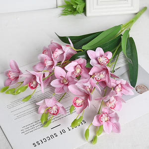 Li Chao Fleur artificielle Cymbidium miniature 20, imprimée en 3D avec <span class=keywords><strong>film</strong></span>, pour décoration intérieure, mariage et arrangements floraux, pour le marché international - Product Image 2