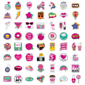 Autocollants décoratifs personnalisés Vintage Graffiti impression d'étiquettes adhésives autocollant découpé pour ordinateur portable tasse d'eau bagage - Product Image 3