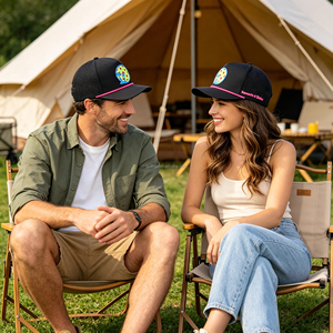 OEM Club Company Customized 5 Panel Baseball Cap Unisex <b>Waterproof</b> Premium Hydro Breathable Rope Golf <b>Hats</b> with Rubber PVC Logo - Product Image 4