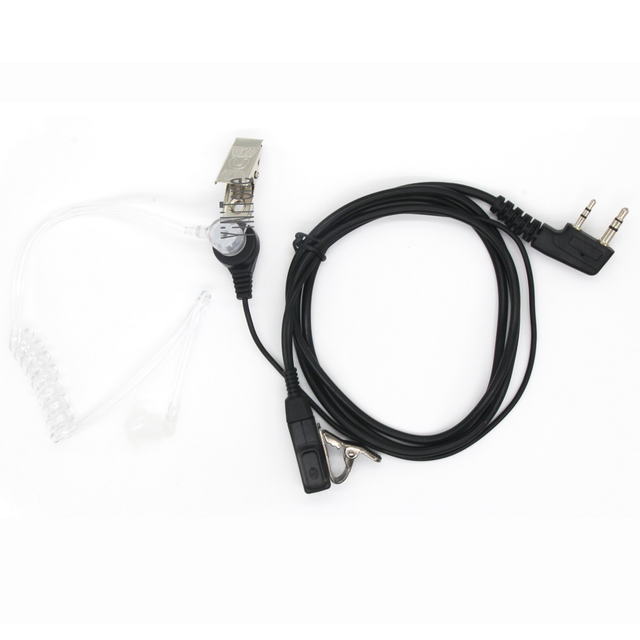2-Pin Acoustic Air Tube FBI Headset with Earpiece Security Agent Wired Earphone & Microphone Earbud Mini Walkie Talkie Radio