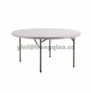 Tavolo Pieghevole in plastica rotondo utilizzato per il banchetto di nozze all'aperto tavoli pieghevoli 6 ft tavolo sedie