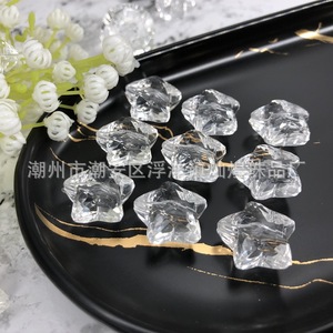 Transparent Acrylic Star <b>Beads</b> 3D Five Pointed Shape For Jewelry Making DIY Craft Materials Loose <b>Beads</b> Chaozhou Origin - Product Image 1