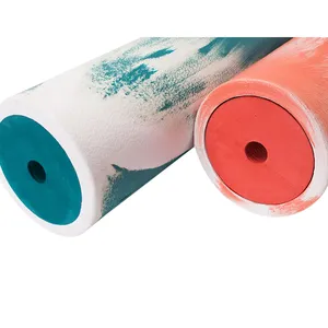 China Factory Günstige Custom Design Pink Fitness geräte 2 in 1 Übung Fitness Yoga Säule Eva Foam Back Roller