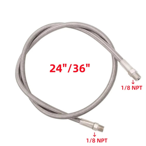 Régulateur de tuyau d'air haute pression tressé en alliage d'aluminium Zimakyfa 1/8 NPT 3000 PSI pour réservoir HPA CO2 série 7800 de 3 m, capacité 5 L - Product Image 5