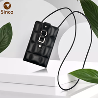 Pochette de téléphone en cuir de qualité supérieure avec fermeture à glissière lisse et pochette de téléphone en bandoulière de haute qualité