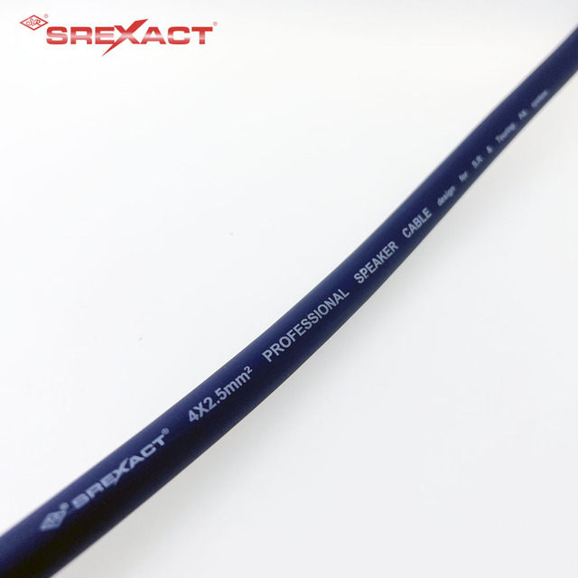 SREXACT OFC Twisted Pair Royal Blue 4CH 300V+ Speaker Cable with PVC Jacket & Braid Shielding (100M)