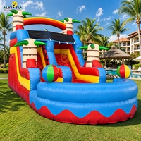 Toboggan gonflable en PVC personnalisé aire de jeux extérieure pour enfants toboggan et toboggan à sec bon marché Maison de rebond Jumper toboggan de piscine pour adultes