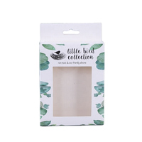 Boîte à languette en carton écologique personnalisée avec fenêtre transparente, emballage non toxique pour attache-sucette bébé