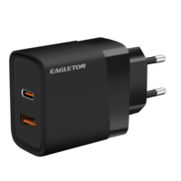 Fabrika Çıkışlı PD25W QC 3.0 Çift Girişli Hızlı Şarj Cihazı Duvar Adaptörü USB-A + USB-C Akıllı Telefonlar ve Tabletler için Seyahat Şarj Cihazı