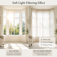 Voilage transparent filtrant la lumière, large, pour hôtel, bureau et maison