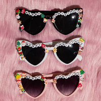 Cadeaux de fête de Noël Pafu, lunettes de fête de Noël, accessoires photo pour femmes, lunettes de soleil de Noël