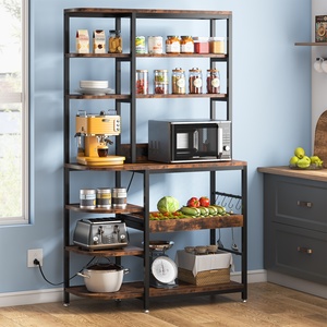 Estante para Microondas de 10 Niveles Tribesigns con Tomas de Corriente, Estante de Almacenamiento Alto para Cocina, Organizador para Cafetería - Product Image 2