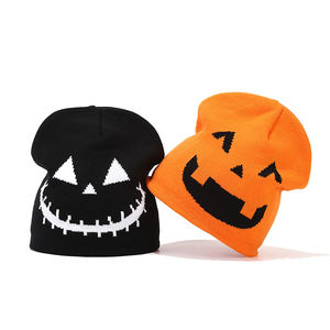 Nuevas gorras cálidas de invierno y otoño Gorras Halloween Día de todos los Santos Y2K Skullies Sombreros Calabaza Fantasma Camuflaje Punto Gorro de punto - Product Image 2