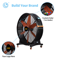 Ventilateur de plafond portable pour vestiaires de salle de sport, moteur sans entretien, pales en plastique, commande tactile, diamètre de la pale de 880 mm, garantie de 3 ans
