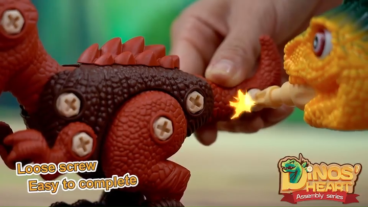 Set di dinosauri da costruzione 4 in 1 con trapano e cacciavite per bambini