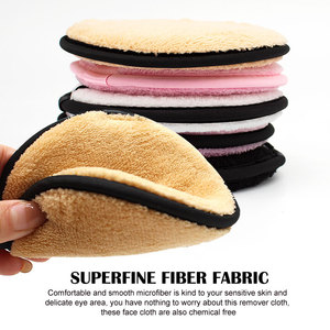 Benutzer definierte umwelt freundliche natürliche runde Gesicht Radiergummi Gesichts reinigungs pad Mikro faser wieder verwendbare Make-up Entferner Pads - Product Image 4