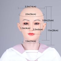100% réaliste Silicone femme masque facial pour Halloween Cosplay fête Festival de Pâques et noël-accessoires drôles Cross-dressing