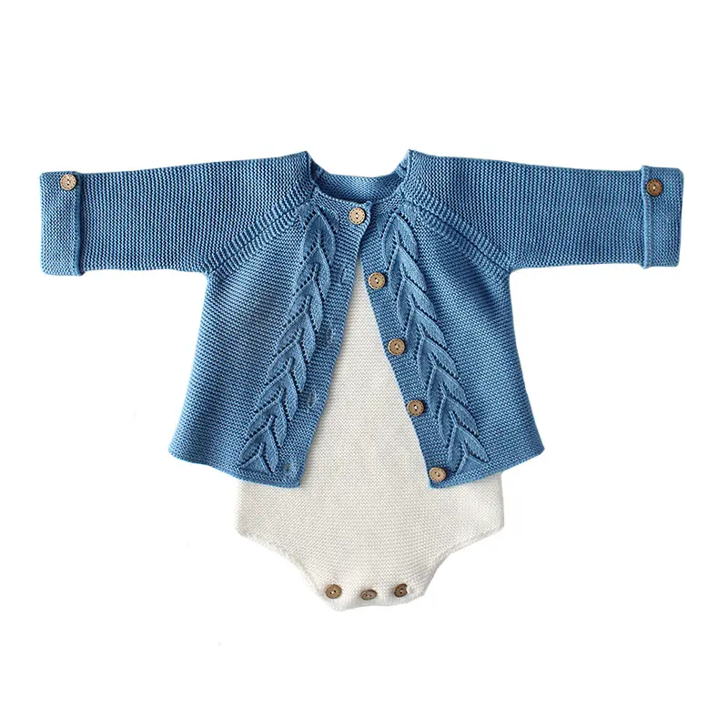 EW-suéter de punto grueso para bebé, suéter de algodón orgánico para bebé 7071, 2023