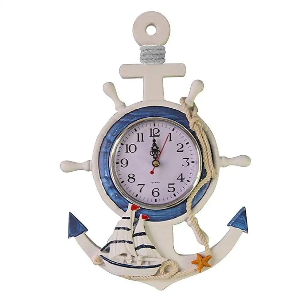 アンカービーチ航海船ラダーステアリングホイール日の出時計