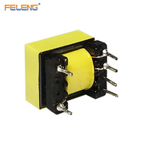 Transformateur d'isolation horizontale haute fréquence EE10 sur mesure à noyau de ferrite multi-contacts pour circuit électronique grand public compact