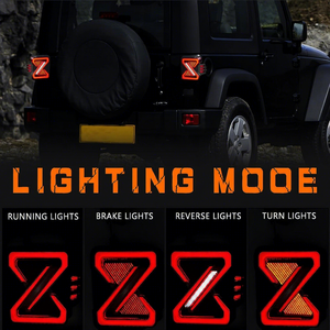 ไฟท้าย LED & ไฟเบรค/ชุดดัดแปลงย้อนแสงสำหรับ JEEP Wrangler <span class=keywords><strong>JL</strong></span> (รุ่น2018-2025)-สว่างมากติดตั้งง่าย - Product Image 6