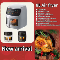Friteuse à air OEM 8L multifonctionnelle, nouvelle friteuse à air domestique de grande capacité