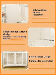 Cages d'isolement et d'élevage pour chiens et chats en fer forgé avec plateau sanitaire, installation facile, pour usage domestique en intérieur - Product Image 5