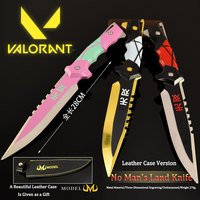 Couteau tactique VALORANT 28CM alliage restauré modèle gaine en cuir artefact militaire collecteur cadeau répliques COSplaying accessoire couteau