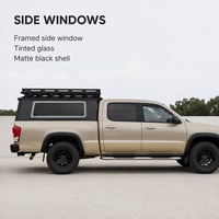 Couverture de benne de camionnette rigide noire mate avec porte-bagages de toit OEM ODM