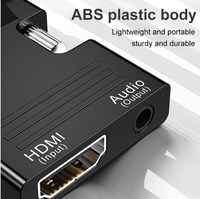 Nouveau convertisseur adaptateur câble HD 1080P vers VGA avec câbles audio 3,5 mm femelle vers mâle pour PS4, moniteur, projecteur, ordinateur portable