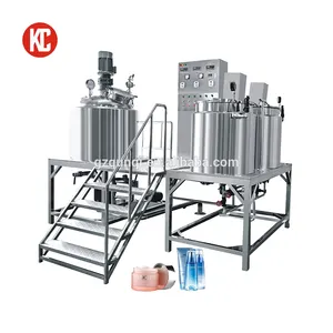 High sheave disinfektan emulfier vakum elektromagenize Mixer Emulsion krim mesin Shearing Pat jaket ganda 150 liter