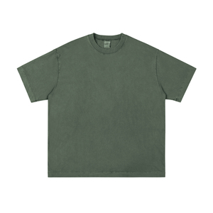 T-shirt en coton tricoté 100% lourd, coupe ajustée, imprimé sérigraphié, couleur unie, vente en gros - Product Image 4