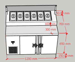 Mesa de preparación de pizza refrigerada comercial Mesa de preparación de acero inoxidable Banco de trabajo de pizza fácil de mantener y limpiar para <span class=keywords><strong>restaurante</strong></span> - Product Image 3