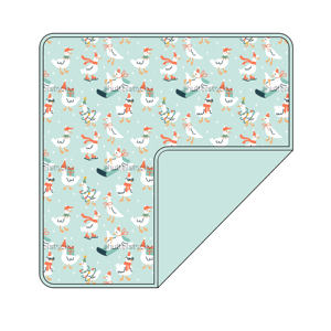 Couverture d'emmaillotage classique en bambou pour bébé, motif pain d'épices, renne, flocon de neige, houx, double face, pour nourrisson - Product Image 3