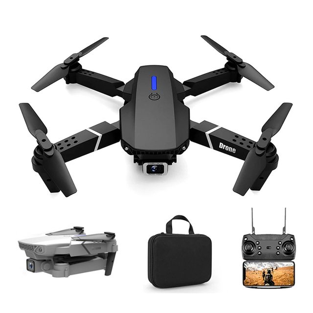 New E88 Pro WIFI FPV Quadcopter Drone HD 4K 1080P Camera Foldable RC Drone Toy for Beginners Plastic Material Remote Control