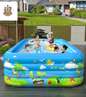 Piscine rectangulaire gonflable en PVC épaissi et durable NOVA pour l'été, vente en gros d'usine, pour la famille