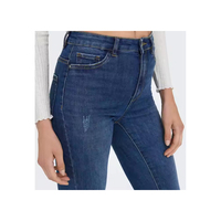 Jean Droit Femme de Haute Qualité Coupe Droite en Denim Respirant Décontracté Uni Confort Quotidien Adaptable Streetwear Foncé