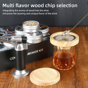 Kit de fumeur de whisky cocktail personnalisé Copeaux de bois Whisky Glaçage Glaçon Whisky Cadeau pour hommes Bar Restaurant Usage domestique - Product Image 3