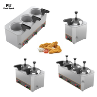 Réchauffeur de fromage Nacho 2L * 3 Distributeur de fromage 30ML/Pompe pour sauce au chocolat de restaurant Machine de remplissage