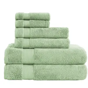 customised 700 gsm large green hotel bath towels luxury bath 100% cotton bathing towel sets