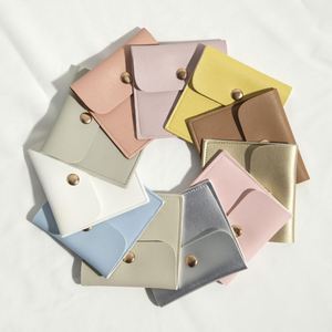 Elegant PU Leather Dust <b>Bags</b> for Jewelry Fashionable Elegant Pouches with Button for Spring <b>Summer</b> Packaging for Rings Earrings - Product Image 2
