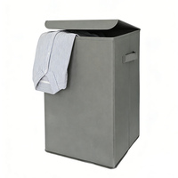 Panier à linge avec couvercle, design moderne, matériau durable, pour vêtements