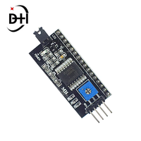 Papan Antarmuka Serial IIC I2C TWI SPI dengan Pelat Adaptor LCD 1602 2004 Modul Konverter PCF8574 untuk Papan LCD & Aksesori