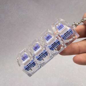 Factory Creative Lighted Keychain Mechanical <b>Keyboard</b> Style Decompression Artifact Venting Toy for Workers' Anxiety Relief - Product Image 3
