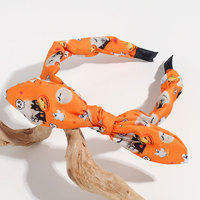 Serre-tête Noeud Halloween pour Femmes et Filles, Imprimé Citrouille, Fantôme, Toile d'Araignée, Accessoire Cheveux pour Fête, Cosplay et Déguisement