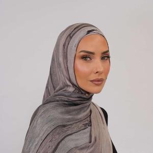 Hijab modeste pour femmes, imprimé, en modal, avec logo personnalisé, personnalisable, respirant, léger, élégant, extensible, tendance - Product Image 2