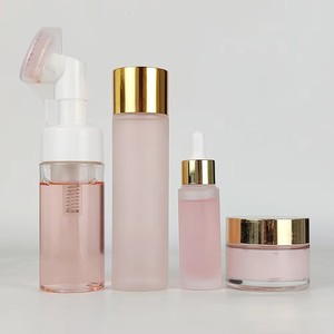 Özel Logo gül cilt bakımı seti ürünleri 5-piece kiti özel etiket yüz gül su Toner Serum krem yüz temizleyici - Product Image 5