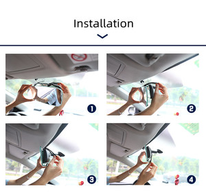 Gương Chiếu Hậu Xe Hơi Siêu Rộng 300Mm Khung Trong Suốt Hiện Đại Đàn Hồi Màu Trắng - Product Image 5