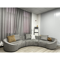 Canapé modulaire incurvé de luxe moderne, mobilier de salon confortable, canapé rembourré en chenille, vente en gros